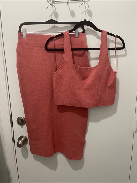 House of Harlow 1960 Dresses & Skirts - House of Harlow 1960 Coral Knit Two-Piece Skirt Set- Like New